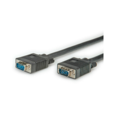 Roline VGA HQ kabel, HD15 M/M, 10m, crni